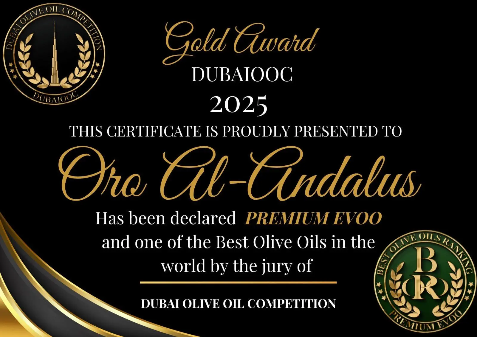 Oro Al Andalus award winning luxury Spanish olive oil in Dubai 2025
